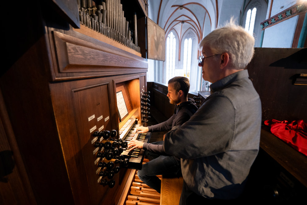 Individual lesson in St. James' Church Lübeck, YTHM-Masterclasses 2025, © Maximilian Busch
